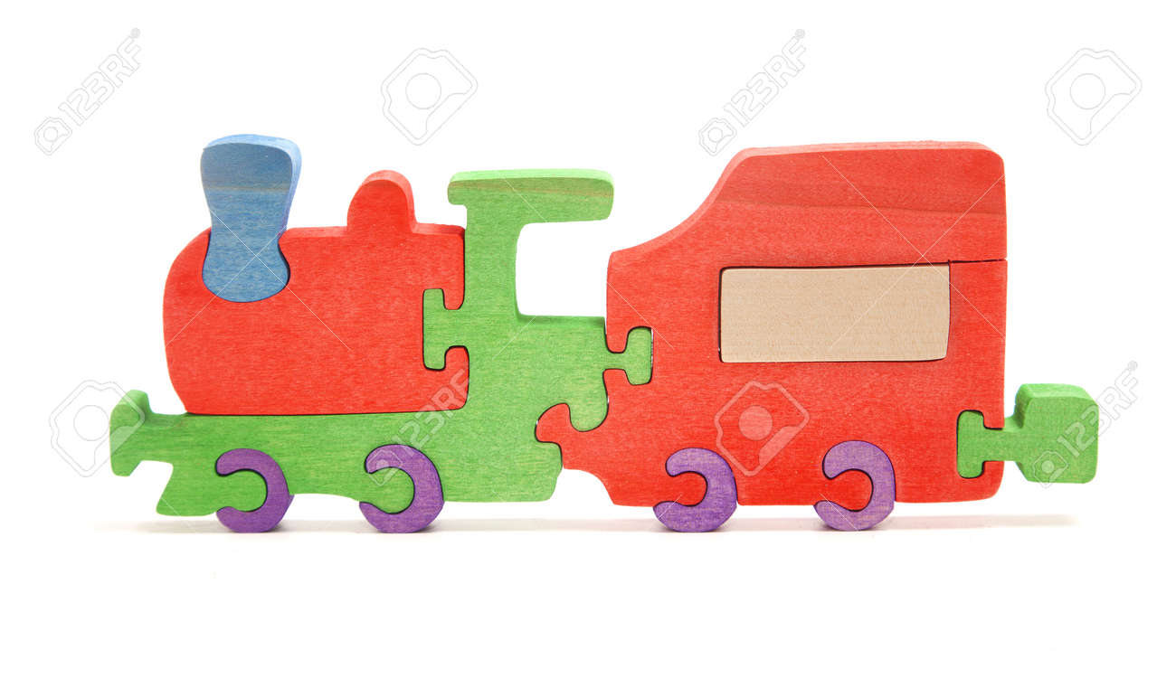 wooden train puzzle