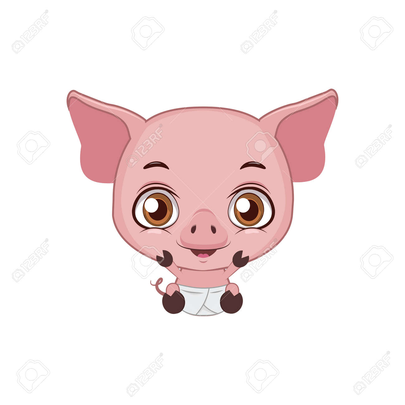 可愛いブタのイラストのイラスト素材 ベクタ Image 可愛いブタのイラストのイラスト素材 ベクタ Image