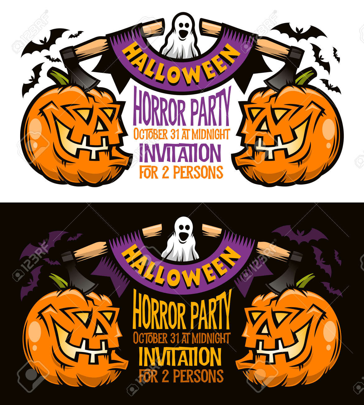 template of halloween invitation postcard poster pumpkins halloween invitation backgrounds