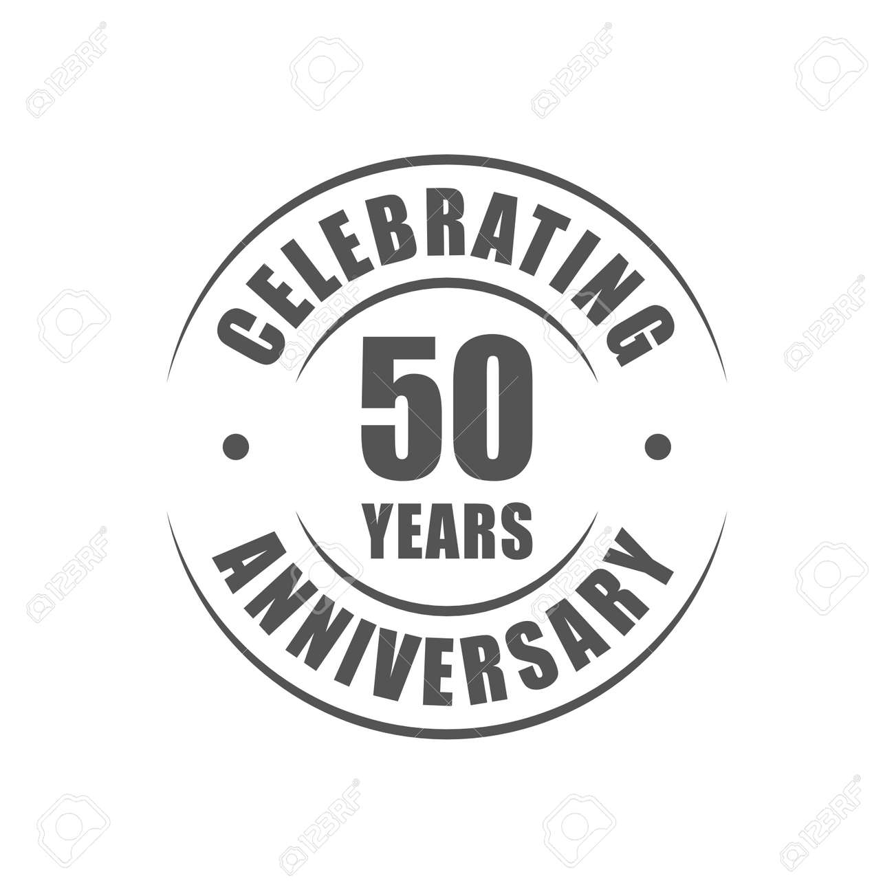 50 Ans Celebrant Logo Anniversaire Clip Art Libres De Droits Vecteurs Et Illustration Image