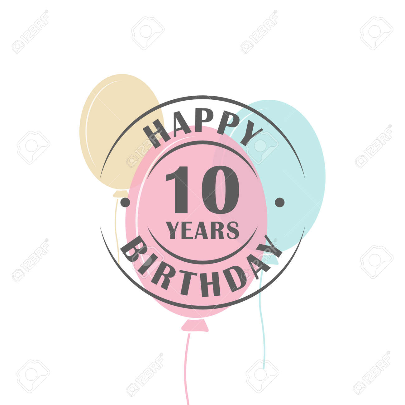 Joyeux Anniversaire Logo De 10 Ans Avec Des Ballons De Fete Modele De Carte De Voeux Clip Art Libres De Droits Vecteurs Et Illustration Image Joyeux Anniversaire Logo De 10 Ans Avec Des Ballons De Fete Modele De Carte De Voeux Clip Art Libres De Droits Vecteurs Et Illustration Image