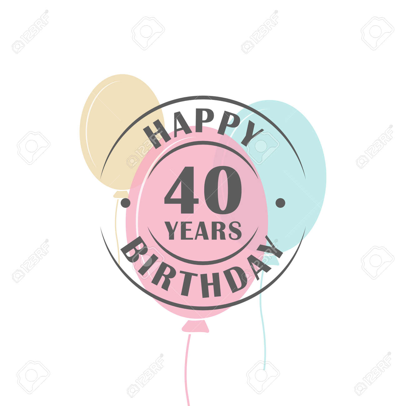 Joyeux Anniversaire Logo De 40 Ans Avec Des Ballons De Fete Modele De Carte De Voeux Clip Art Libres De Droits Vecteurs Et Illustration Image Joyeux Anniversaire Logo De 40 Ans Avec Des Ballons De Fete Modele De Carte De Voeux Clip Art Libres De Droits Vecteurs Et Illustration Image