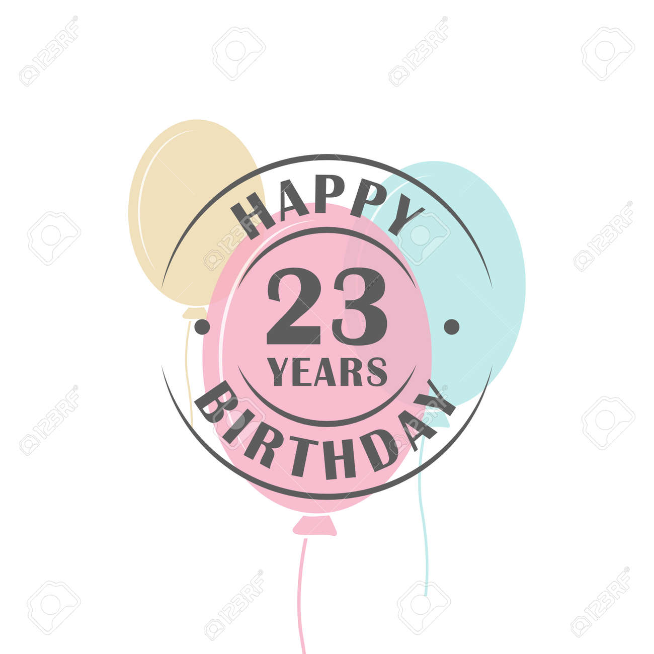 Bon Anniversaire Logo De 23 Ans Avec Des Ballons De Fete Modele De Carte De Voeux Clip Art Libres De Droits Vecteurs Et Illustration Image Bon Anniversaire Logo De 23 Ans Avec Des Ballons De Fete Modele De Carte De Voeux Clip Art Libres De Droits Vecteurs Et Illustration Image