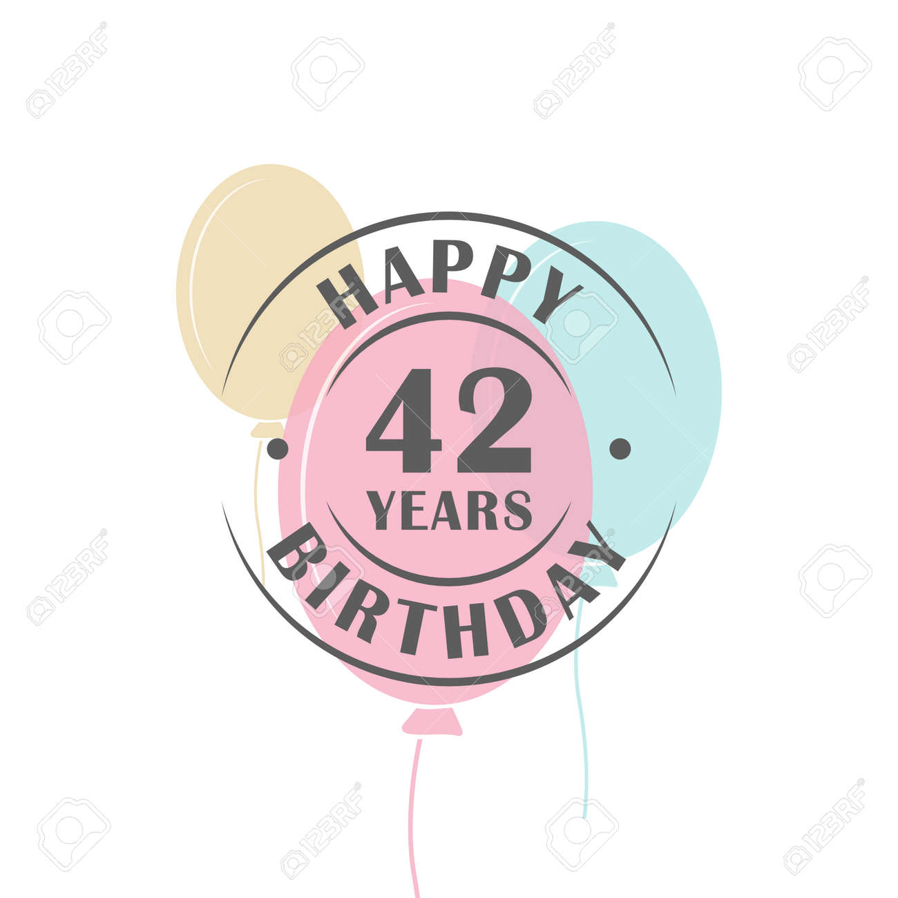 Joyeux Anniversaire Logo Rond De 42 Ans Avec Des Ballons De Fete Modele De Carte De Voeux Clip Art Libres De Droits Vecteurs Et Illustration Image Joyeux Anniversaire Logo Rond De 42 Ans Avec Des Ballons De Fete Modele De Carte De Voeux Clip Art Libres De Droits Vecteurs Et Illustration Image