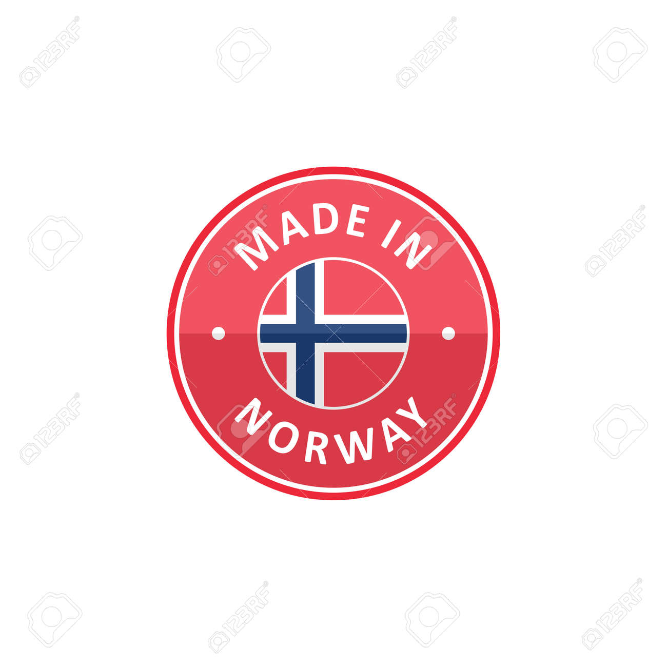 Round Made In Norway Label With Norwegian Flag Royalty Free Svg Cliparts Vectors And Stock Illustration Image