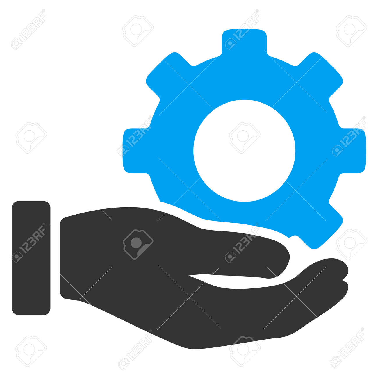 Mechanic Service vector icon. Style is bicolor flat symbol, blue and gray colors, rounded angles, white background. - 45865552 Mechanic Service vector icon. Style is bicolor flat symbol, blue and gray colors, rounded angles, white background. - 45865552