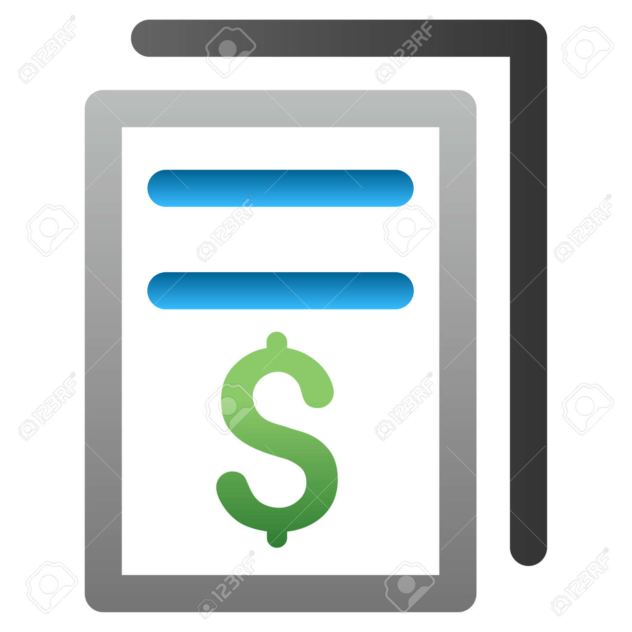 invoices vector toolbar icon for software design style is a