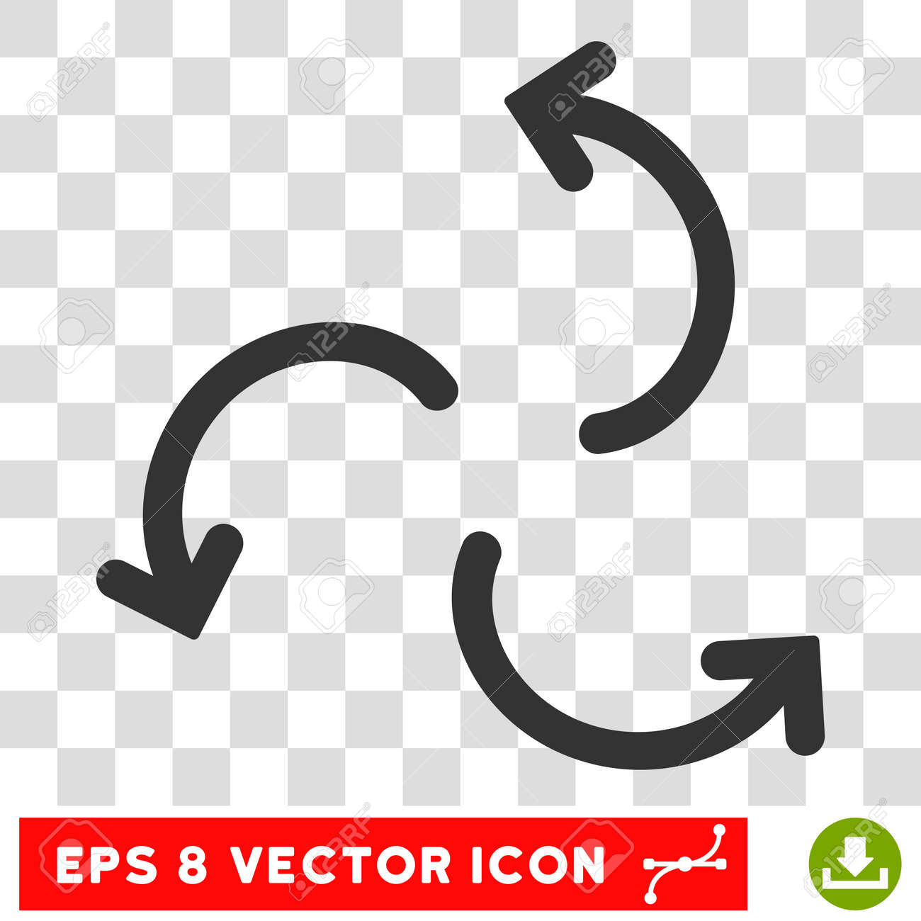 サイクロン矢印アイコンをラウンドします ベクター Eps イラストのスタイルは フラット象徴的なシンボル グレー色 透明な背景です のイラスト素材 ベクタ Image