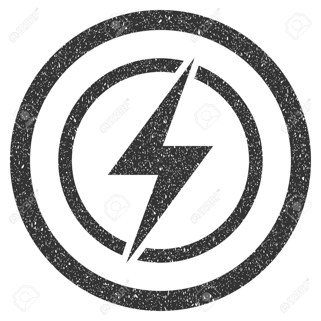 Electrical Hazard Rubber Seal Stamp Watermark Icon Symbol Inside