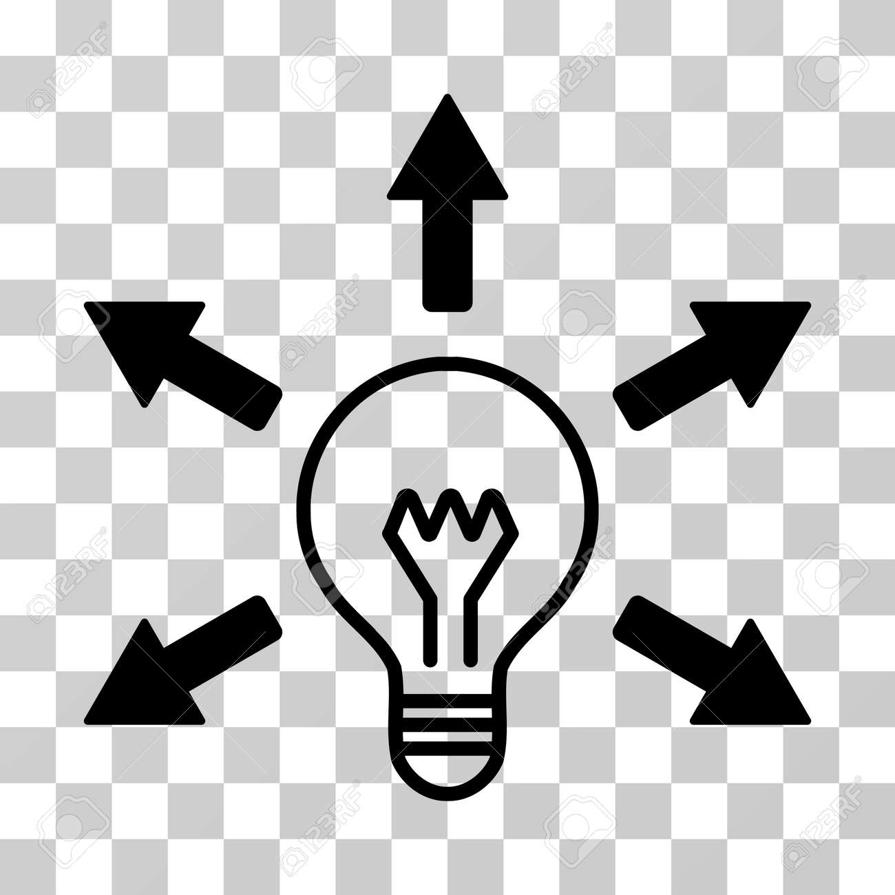 Idea Bulb icon. Vector illustration style is flat iconic symbol,..