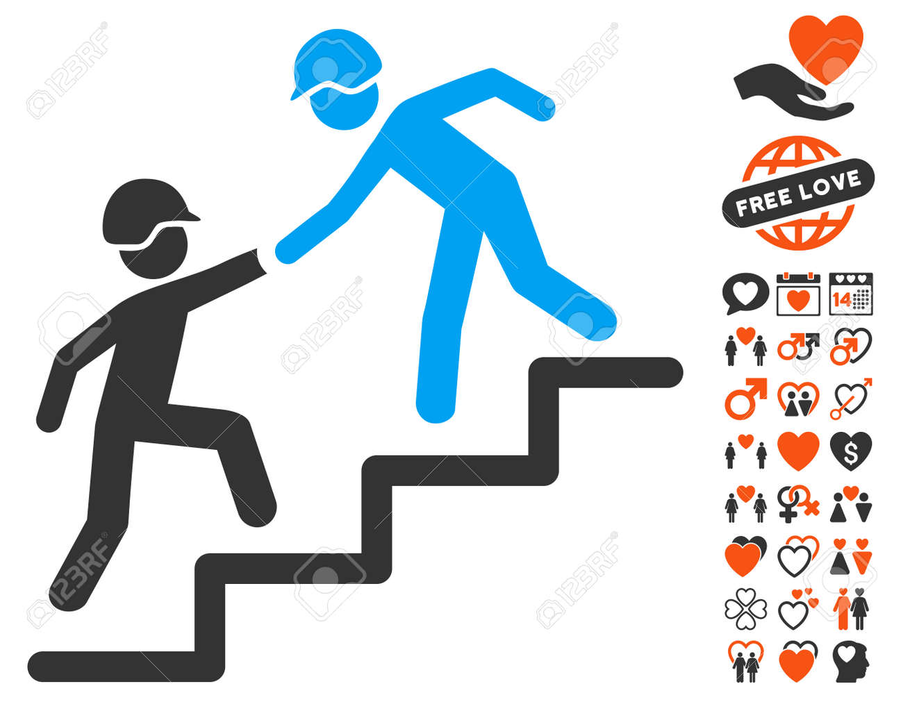 builder business help pictograph with bonus lovely graphic icons