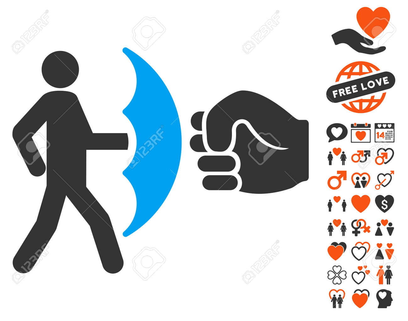 Icona Di Protezione Del Crimine Con Immagini Di Incontri Bonus Stile Di Illustrazione Vettoriale è Piatta Elementi Iconici Per Il Web Design