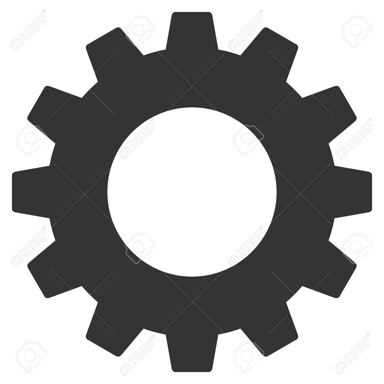 gear vector icon flat