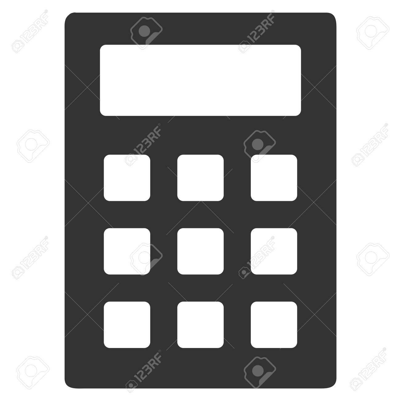 calculator vector icon flat gray symbol pictogram is isolated