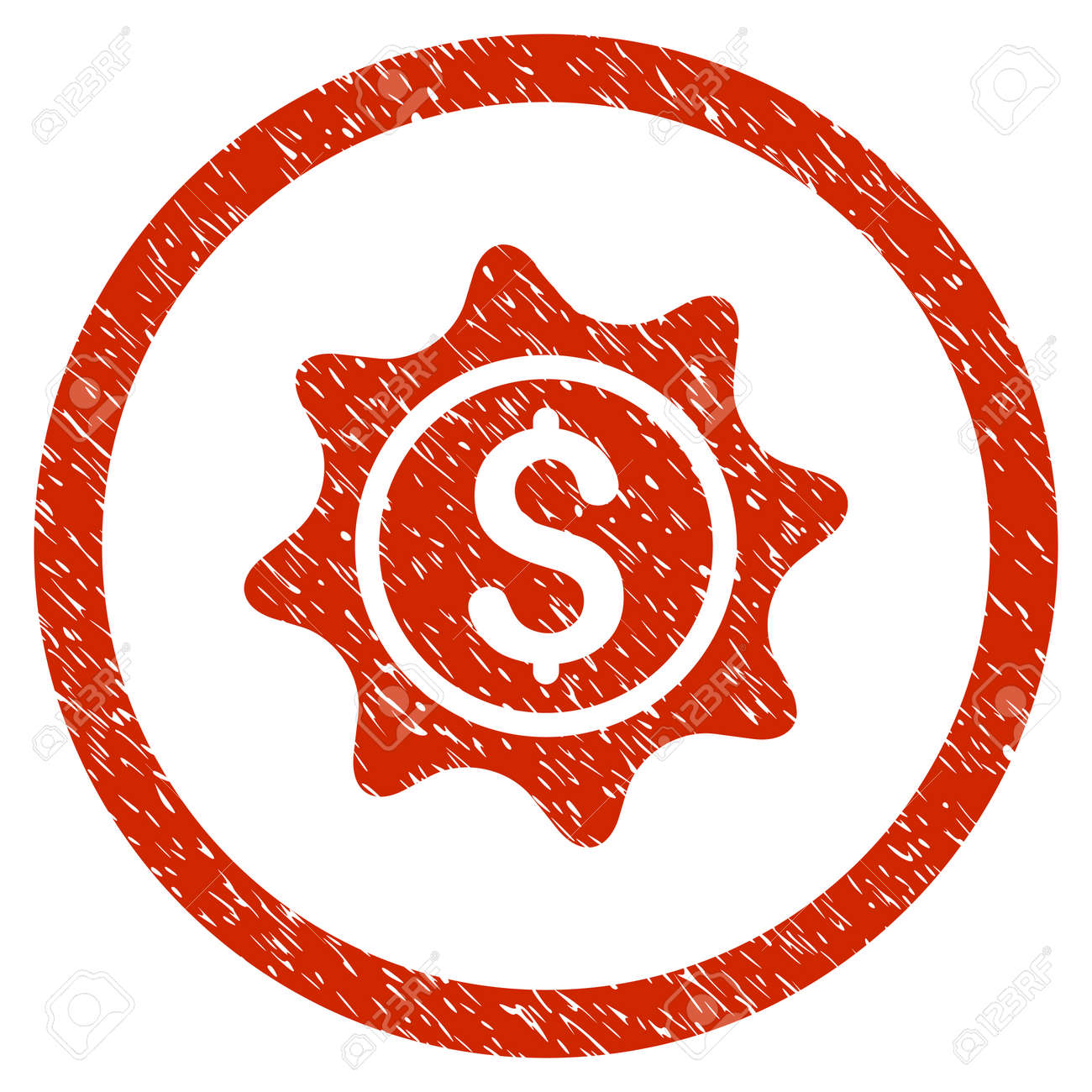 money sticker grainy textured icon inside circle for overlay