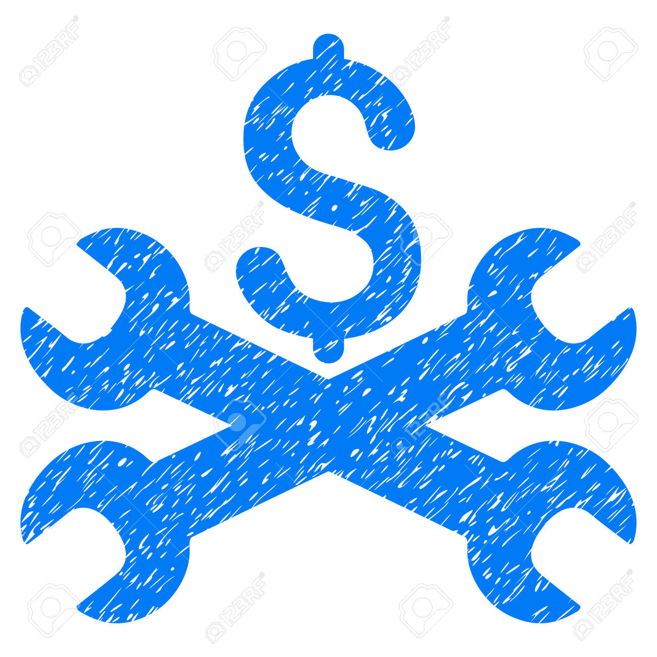 grunge service price icon with grunge design and unclean texture