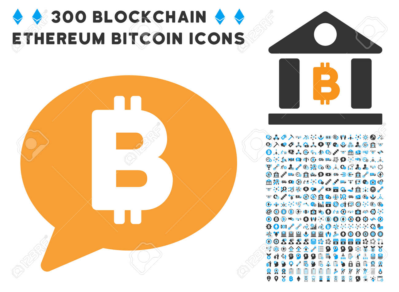 Bitcoin 메시지 아이콘 300 블록 체인, Bitcoin, Ethereum, 스마트 계약 이미지. 벡터 일러스트 레이 션 스타일  플랫 아이코 닉 기호입니다. 로열티 무료 사진, 그림, 이미지 그리고 스톡포토그래피. Image 84530653