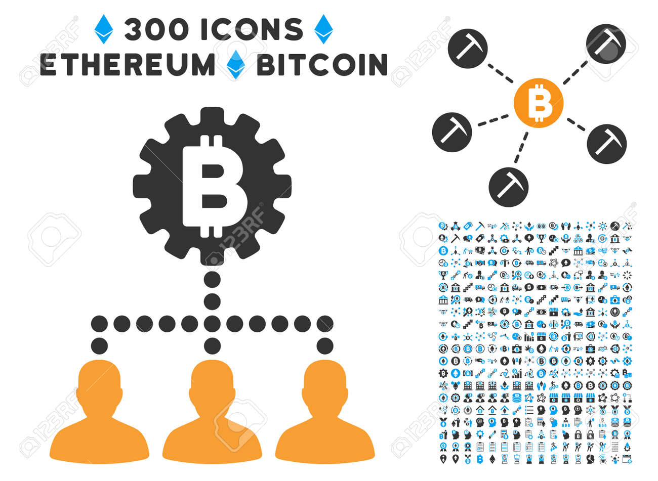 Bitcoin Service 스태프 아이콘으로 300 블록 체인, 비트 코인, 에테르, 스마트 계약서 이미지. 벡터 일러스트 레이 션  스타일 플랫 아이코 닉 기호입니다. 로열티 무료 사진, 그림, 이미지 그리고 스톡포토그래피. Image 84530655