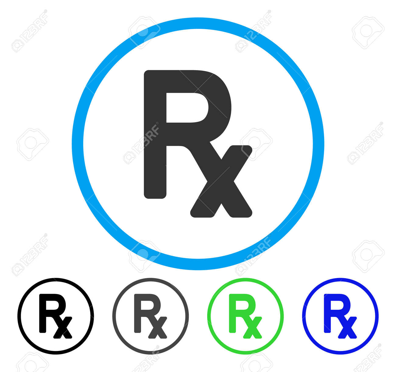 Prescription Symbol Rounded Icon. Vector Illustration Style Is A Flat  Iconic Symbol Inside A Circle, Black, Grey, Blue, Green Versions. Designed  For Web And Software Interfaces. Royalty Free SVG, Cliparts, Vectors, and, image size:1300x1220