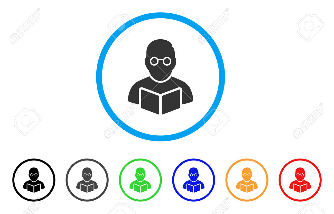 teacher rounded icon style is a flat teacher grey symbol inside symbol for teacher