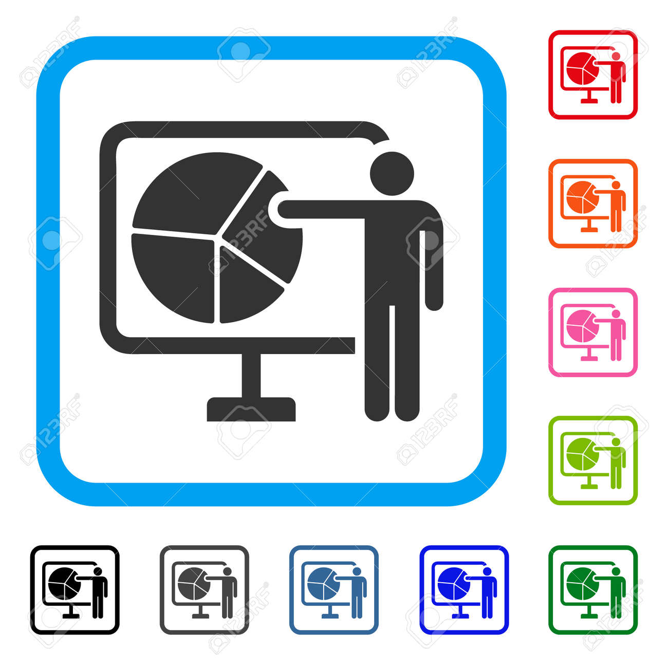 pie chart public report icon flat gray iconic symbol inside