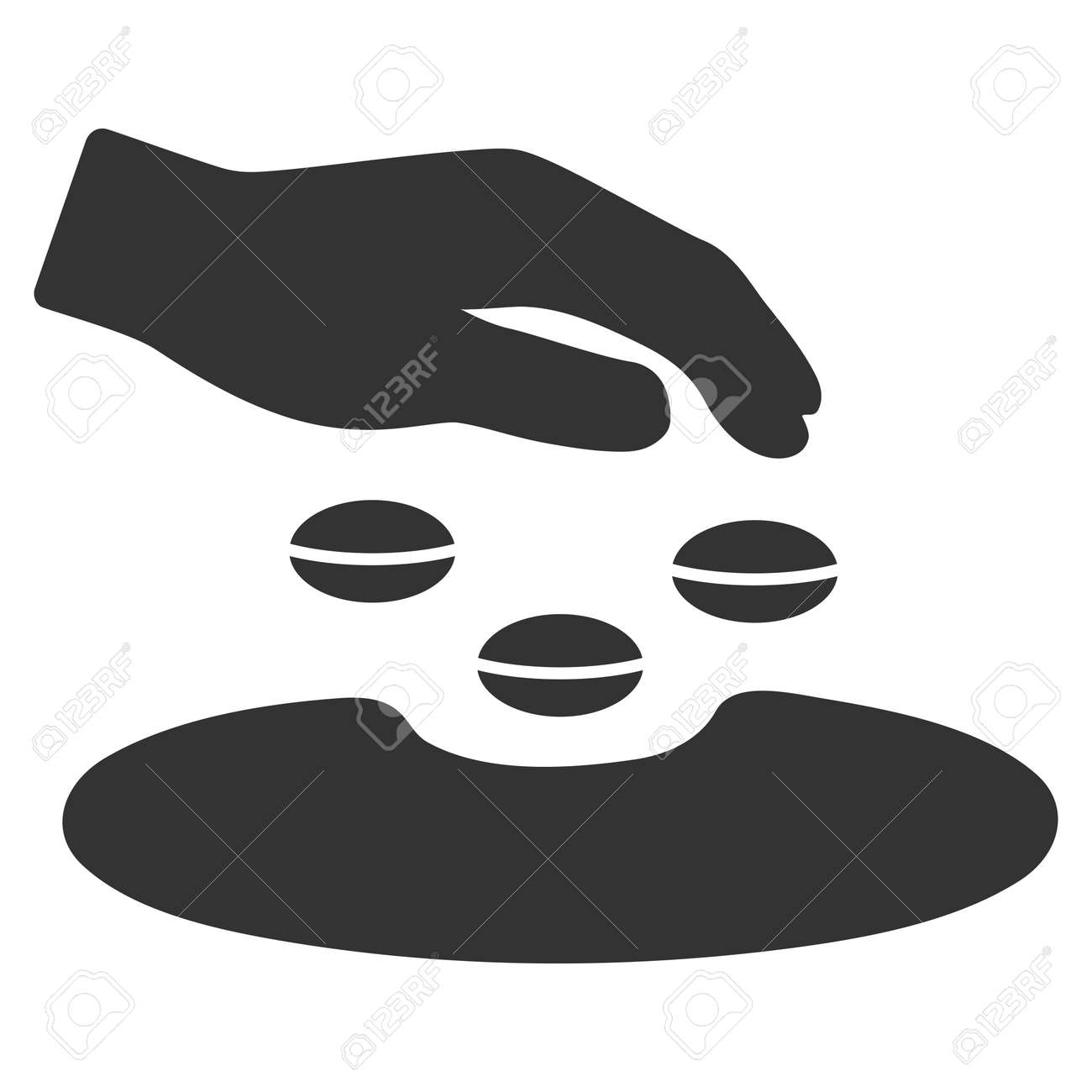 種子ベクトル ピクトグラムの種をまきます スタイルは フラット グレーのシンボルです のイラスト素材 ベクタ Image