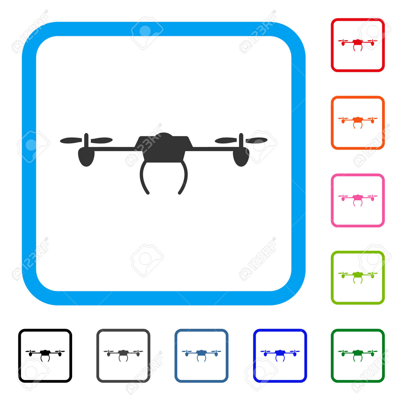 drone icon flat grey