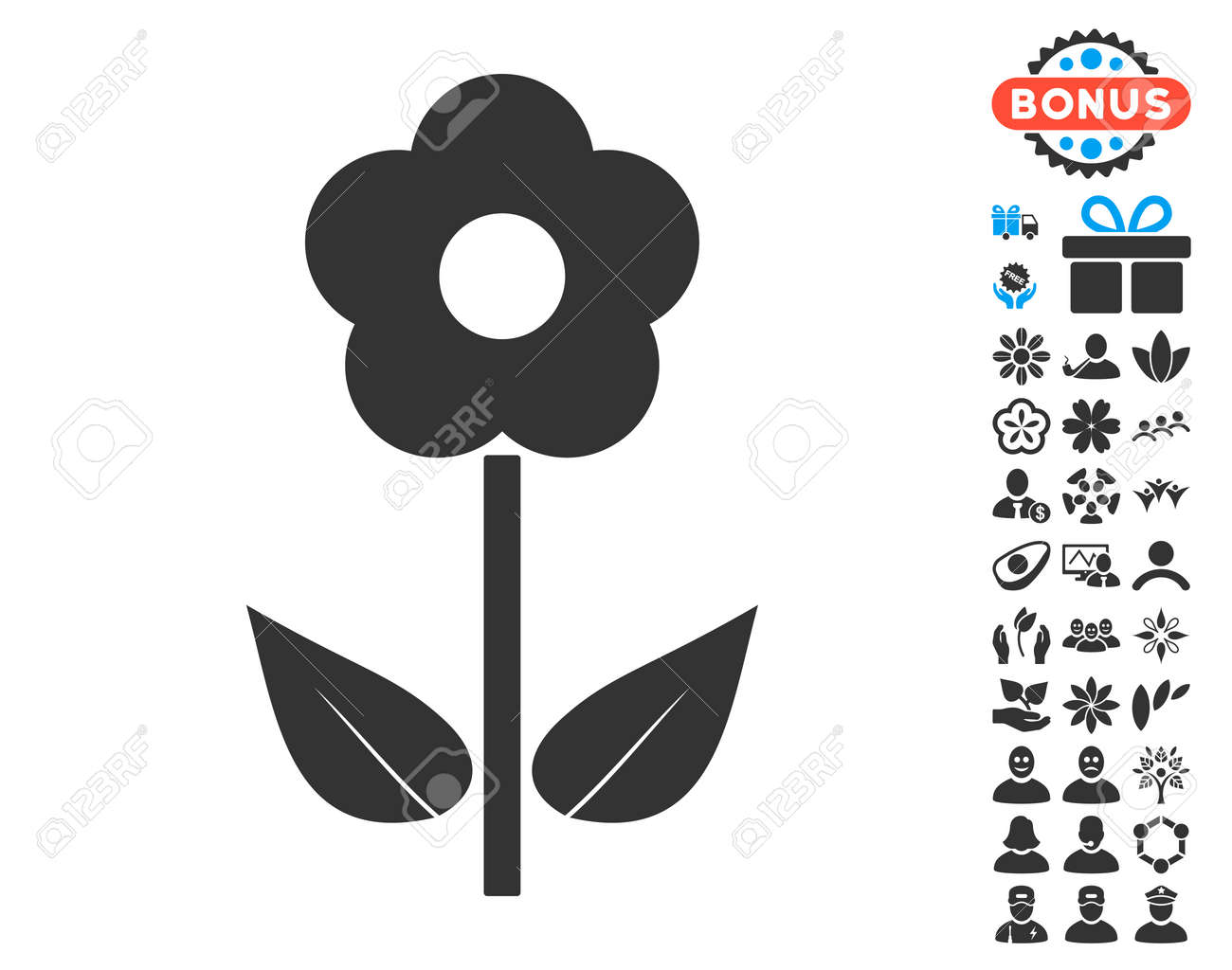 花工場絵文字無料ボーナス絵文字コレクション ベクトル図のスタイルは フラット象徴的なシンボルです のイラスト素材 ベクタ Image 8445