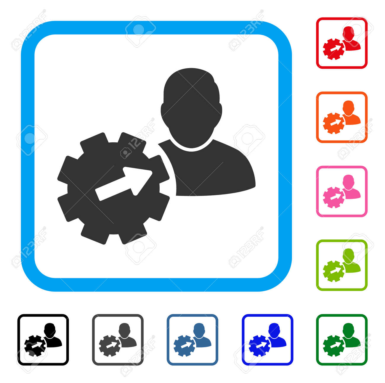 user integration api gear icon royalty free cliparts vectors and
