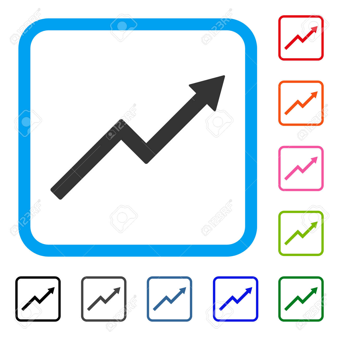 成長トレンド グラフ アイコン。のイラスト素材・ベクター Image 88589566