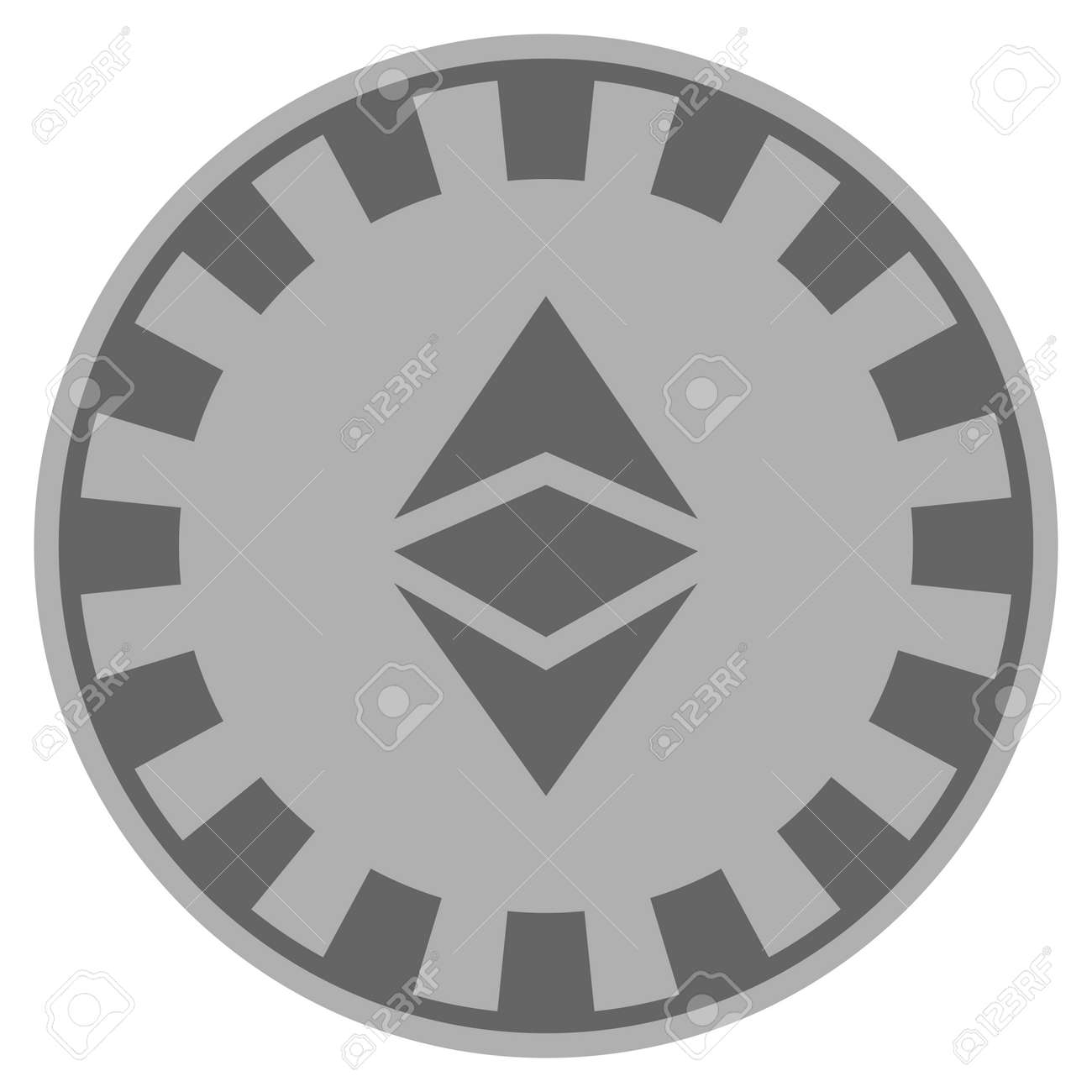 이더 리움 클래식 그레이 카지노 칩 상형. 래스터 스타일은 회색은 평면 도박 토큰 기호입니다. 로열티 무료 사진, 그림, 이미지 그리고  스톡포토그래피. Image 92397254