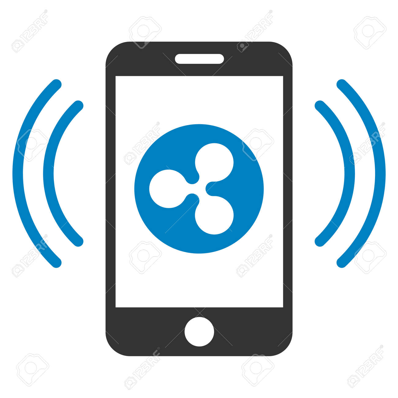 리플 모바일 컨트롤 평면 벡터 아이콘입니다. 격리 된 리플 모바일 제어 픽토그램 흰색 배경에. 로열티 무료 사진, 그림, 이미지 그리고  스톡포토그래피. Image 92871767