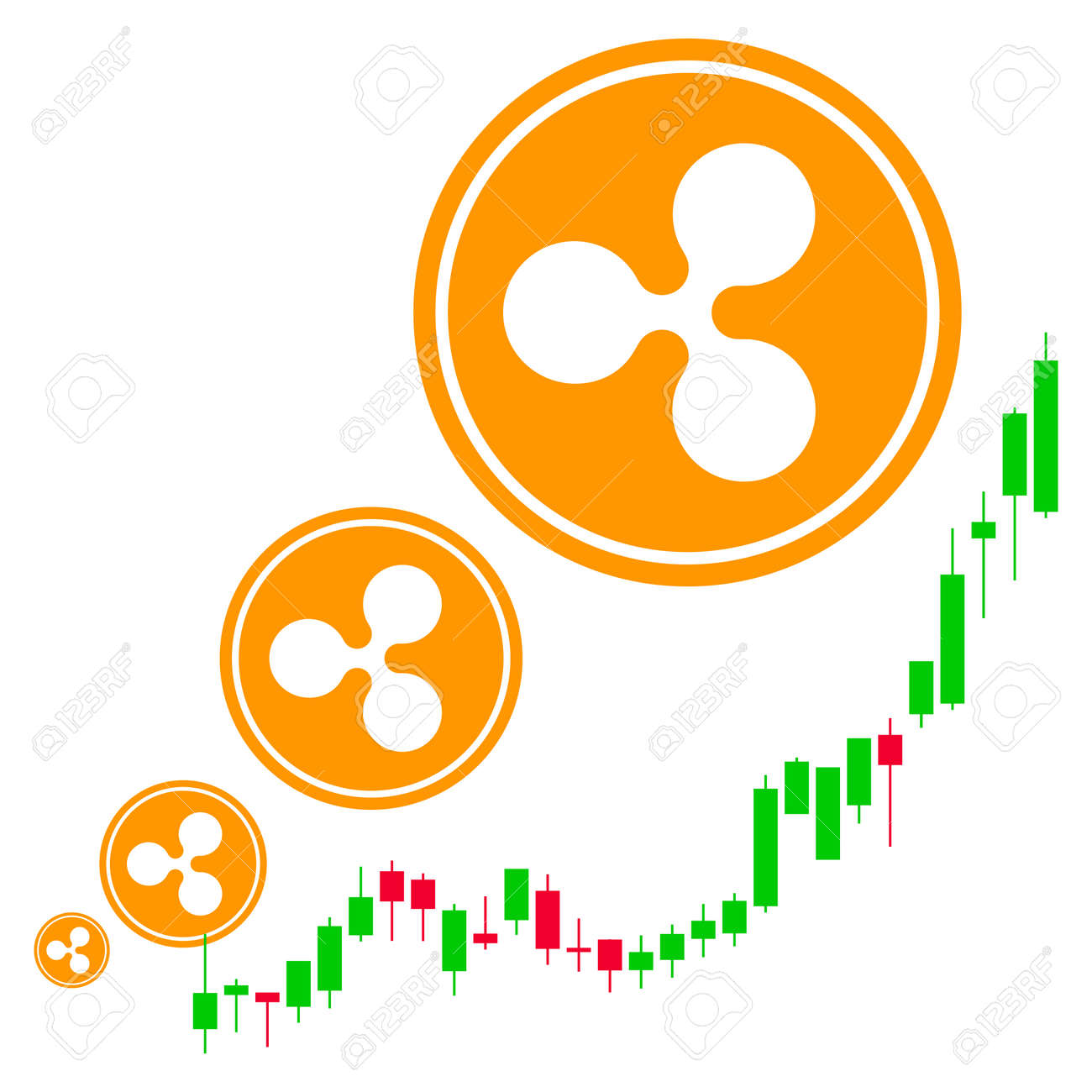 리플 인플레이션 차트 평면 래스터 그림입니다. 흰색 배경에 고립 된 아이콘입니다. 로열티 무료 사진, 그림, 이미지 그리고  스톡포토그래피. Image 93017413