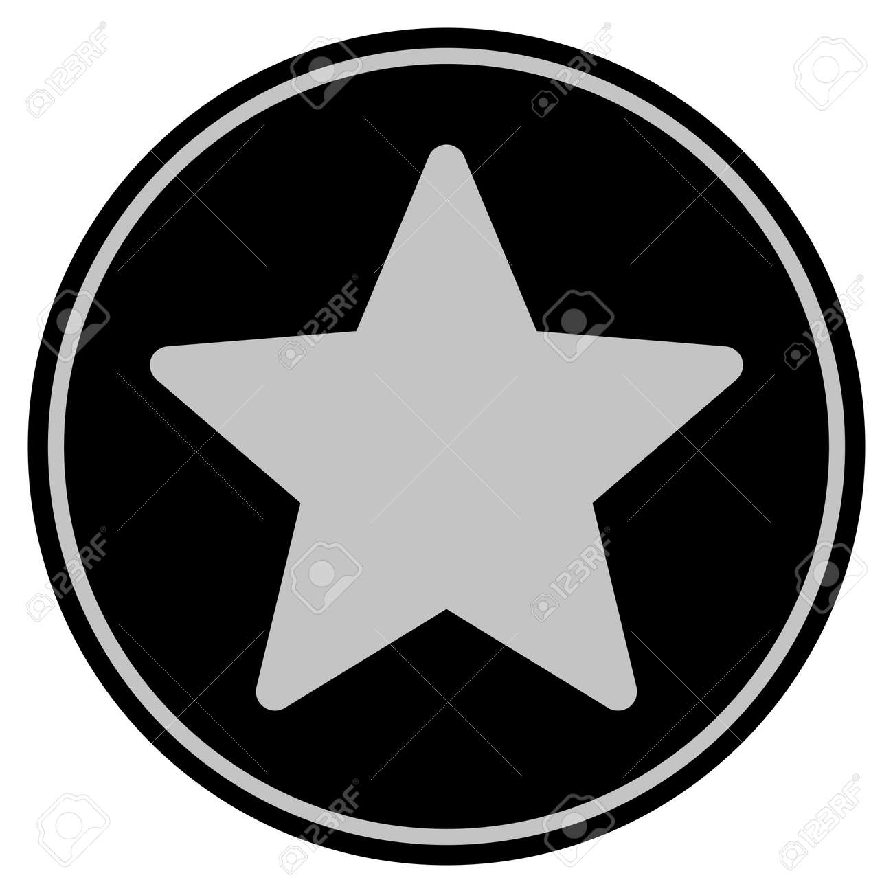 스타 블랙 아이콘입니다. 래스터 스타일은 검은 색과 밝은 회색 색상을 사용하는 평면 코인 심볼입니다. 로열티 무료 사진, 그림, 이미지  그리고 스톡포토그래피. Image 93050334