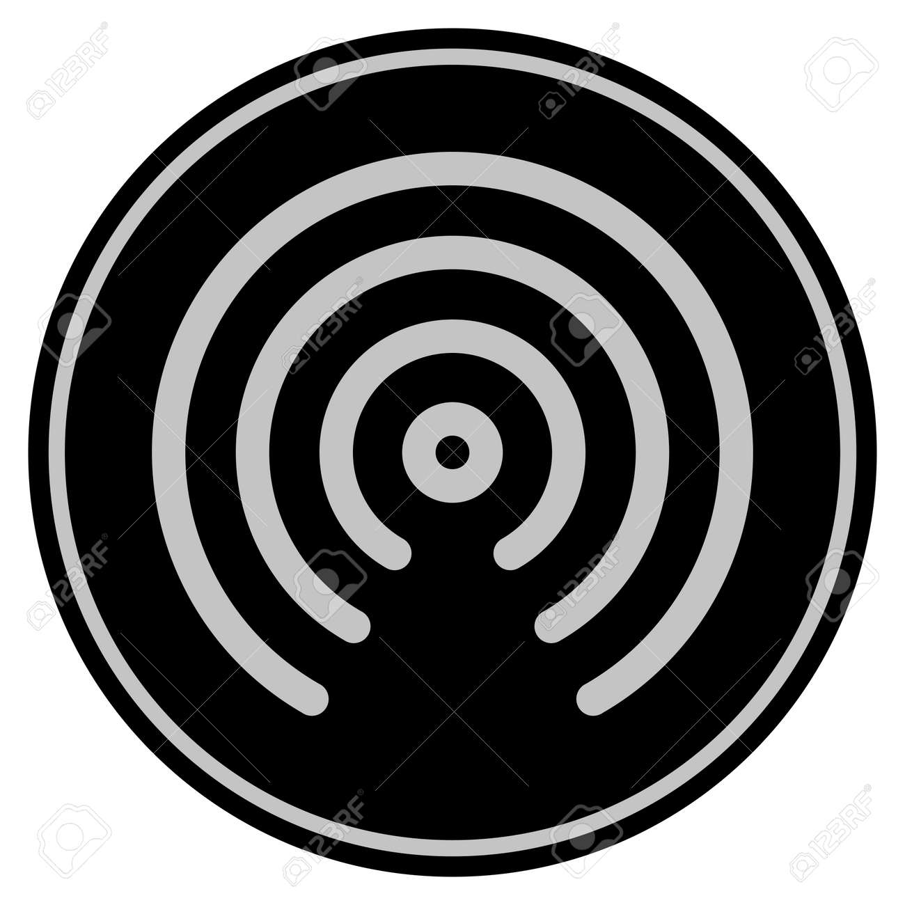 エアドロップセンターブラックコインアイコン。ベクトルスタイルは、黒と明るい灰色の色を使用してフラットコインシンボルです。のイラスト素材・ベクター  Image 93046726