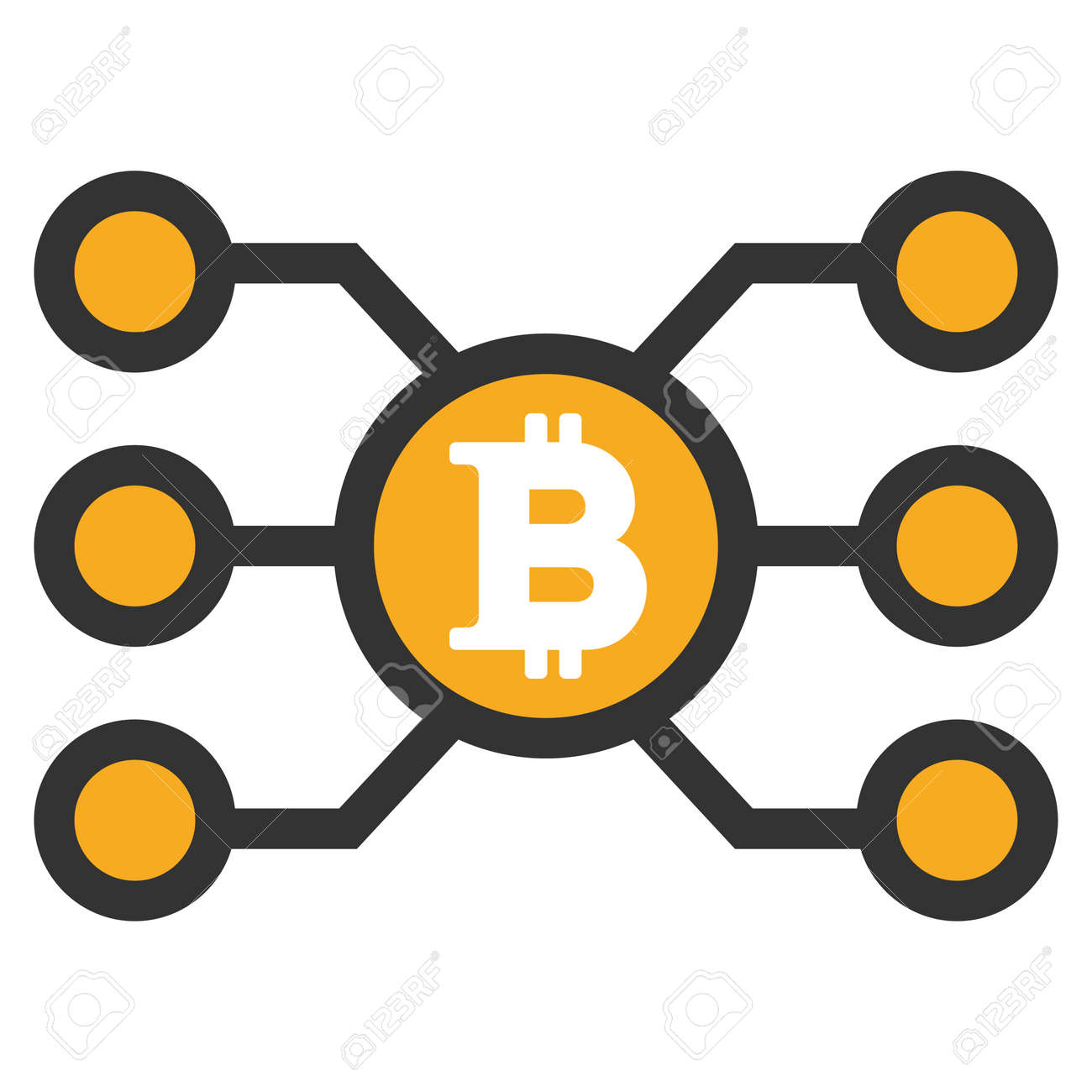 Nodo De Bitcoin Enlaces Ilustración De Trama Plana. Un Icono Aislado En Un  Fondo Blanco. Fotos, retratos, imágenes y fotografía de archivo libres de  derecho. Image 93278227
