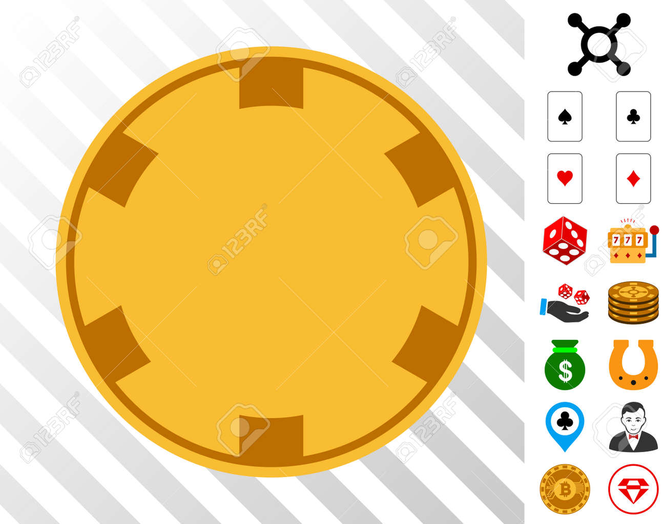 보너스 도박 그래픽 아이콘 카지노 칩 아이콘입니다. 벡터 일러스트 레이 션 스타일은 플랫 아이코 닉 기호입니다. 카지노 웹 사이트를  위해 설계되었습니다. 로열티 무료 사진, 그림, 이미지 그리고 스톡포토그래피. Image 93678828