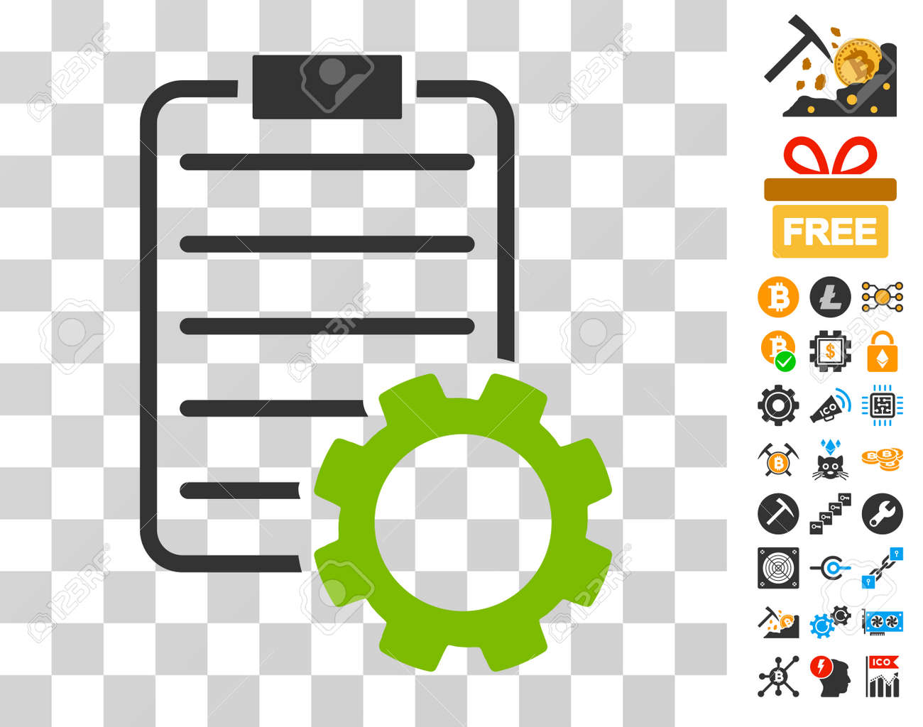 ボーナスビットコインマイニングとブロックチェーン デザイン要素を備えたスマートコントラクトギア絵文字 ベクトルイラストスタイルはフラットな象徴的なシンボルです 暗号通貨のウェブサイト用に設計されています のイラスト 素材 ベクタ Image