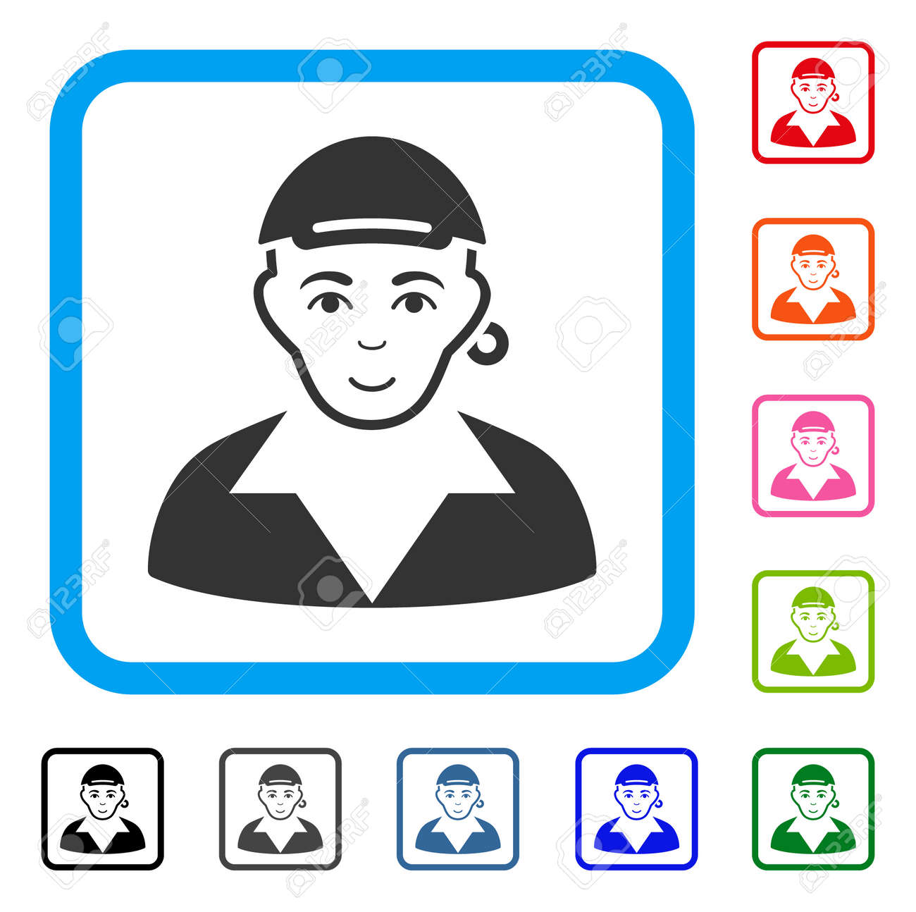 笑顔の男ベクトルアイコン 人の顔は表情を楽しんでいます のイラスト素材 ベクタ Image