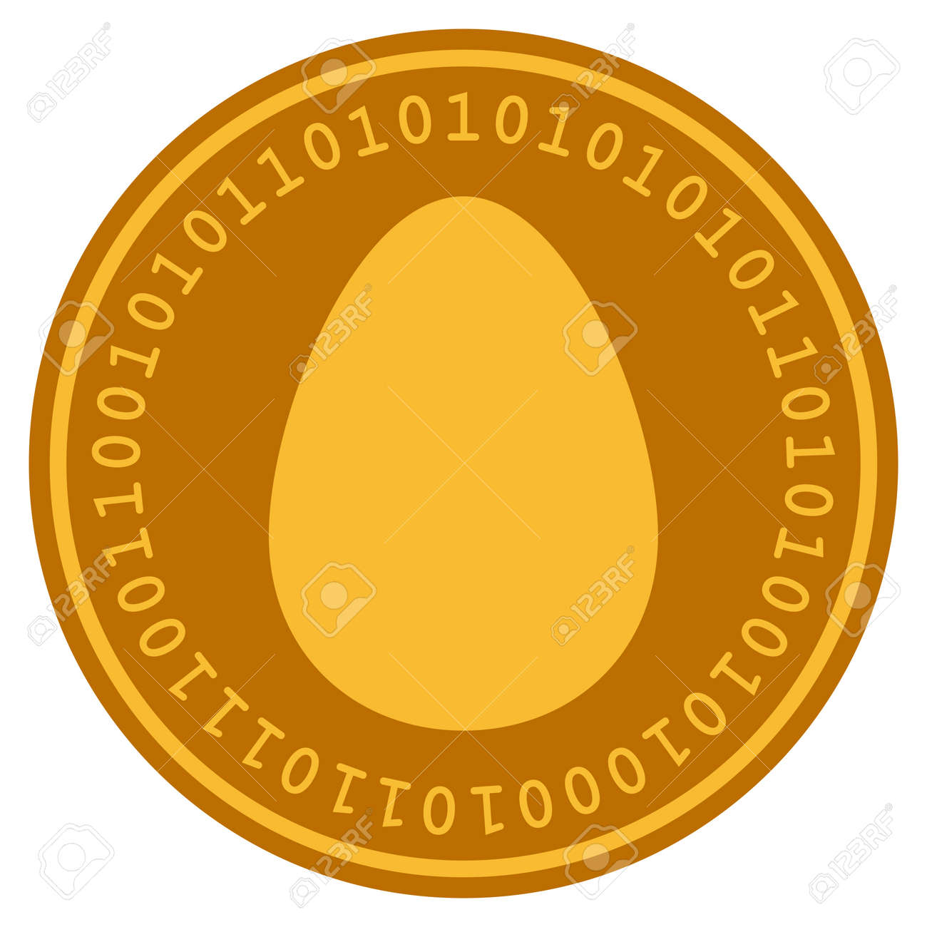 Egg Golden Digital Coin Icon. Vector Style Is A Gold Yellow Flat Coin  Cryptocurrency Symbol. Royalty Free SVG, Cliparts, Vectors, and Stock  Illustration. Image 94893863.