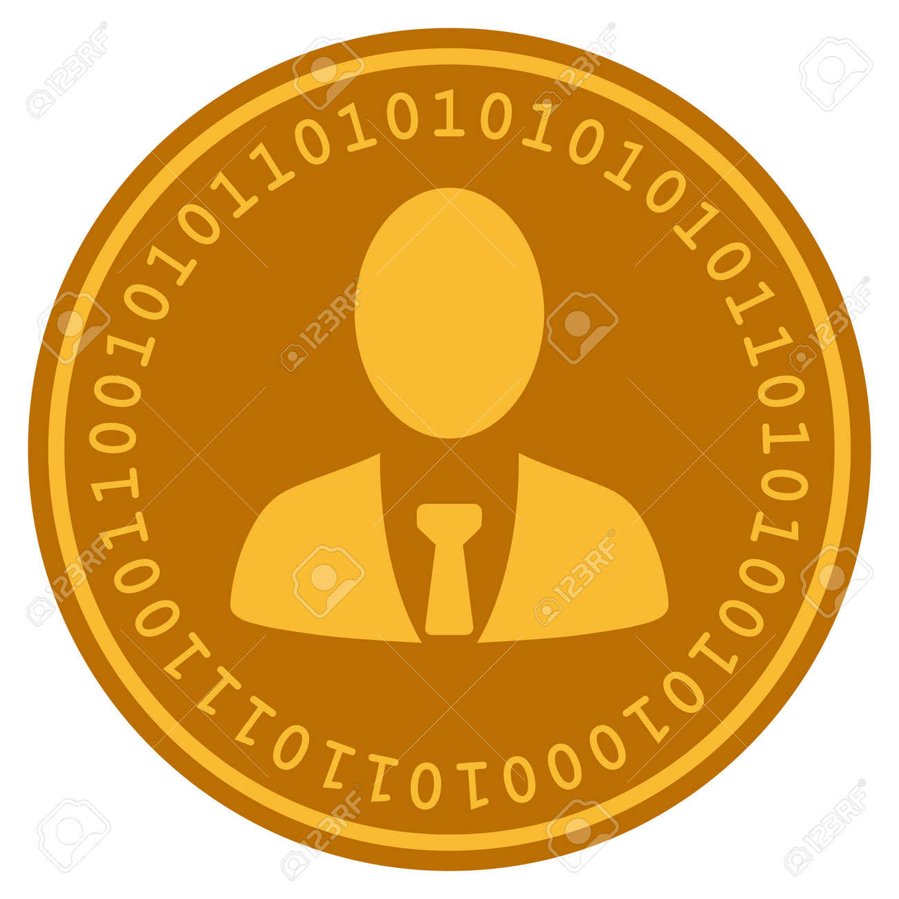 Boss Golden Digital Coin Icon. Vector Style Is A Gold Yellow Flat Coin  Cryptocurrency Symbol. Royalty Free SVG, Cliparts, Vectors, and Stock  Illustration. Image 94894523.