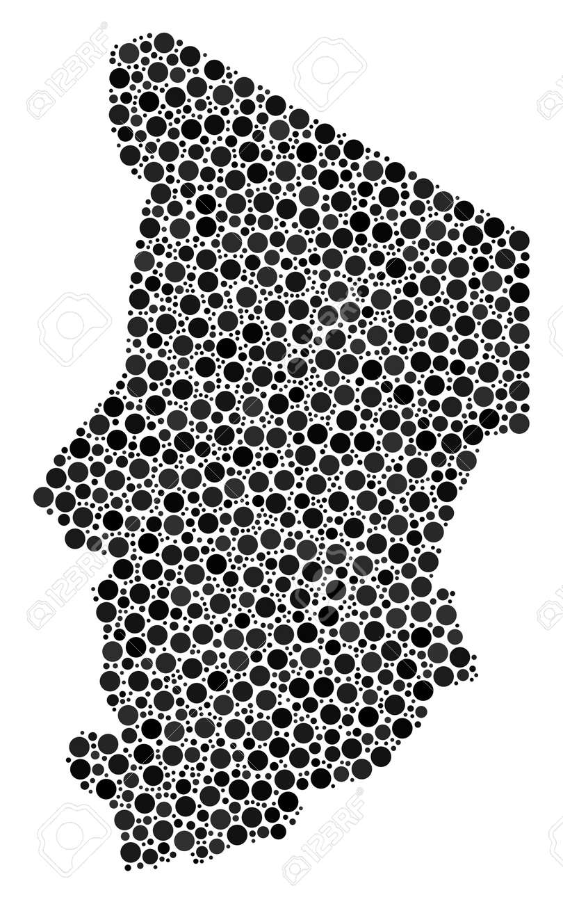chad map collage of