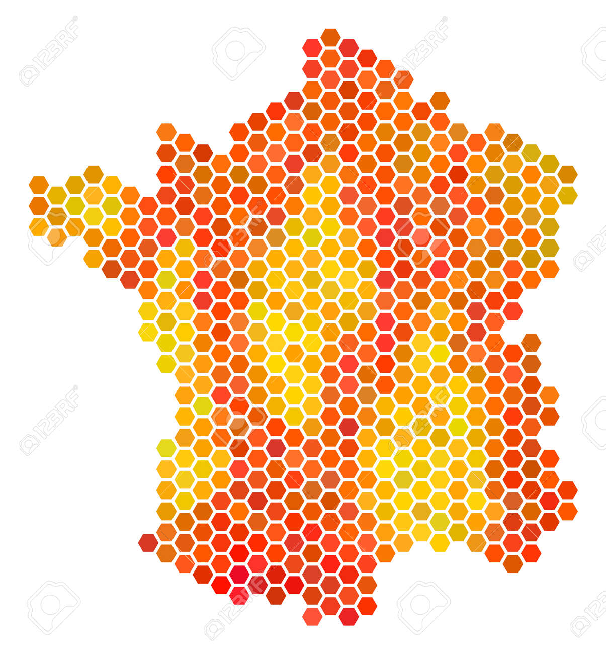 france map raster hex tile territory plan drawn with bright stock