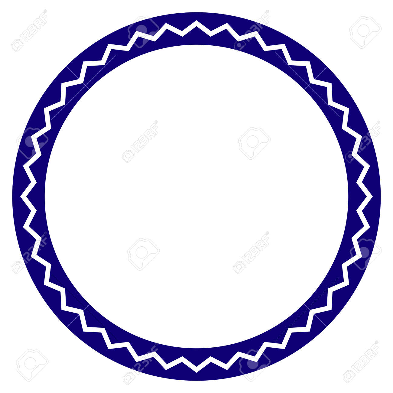 round rosette seal template vector draft element for stamp seals seal template