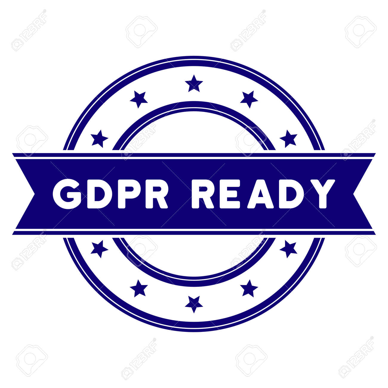 gdpr ready seal template vector element with clear design for seal template