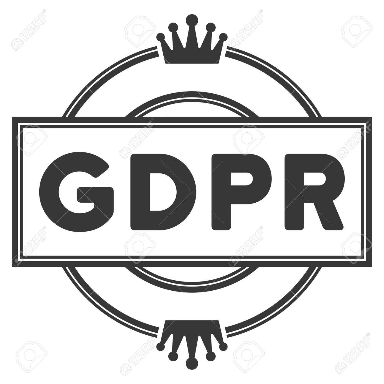 gdpr royal seal template vector element with clear design for seal template