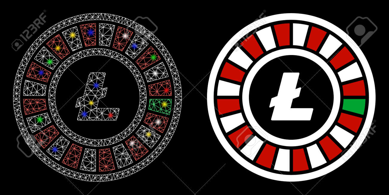스파클 효과가 있는 광택 있는 메쉬 라이트코인 룰렛 아이콘 라이트코인 룰렛 빛나는 와이어 시체 다각형 메쉬 라이트코인 룰렛 아이콘의  추상 조명 모델 로열티 무료 사진, 그림, 이미지 그리고 스톡포토그래피. Image 136328666