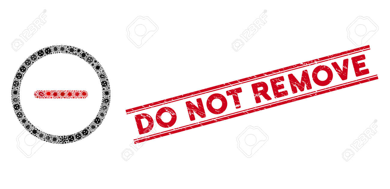 Viral Mosaic Remove Icon And Red Do Not Remove Watermark Between Double  Parallel Lines. Mosaic Vector Is Designed With Remove Icon And With Random  Infection Symbols. Royalty Free SVG, Cliparts, Vectors, And