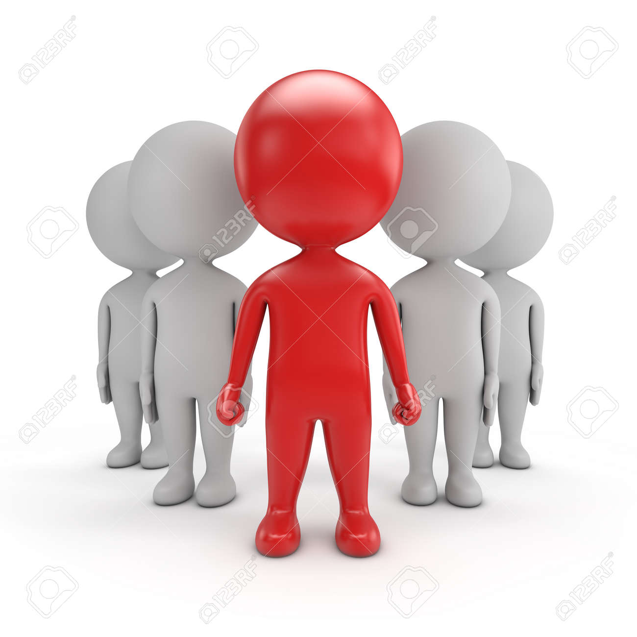 3d cute people team leader stock photo picture and royalty free