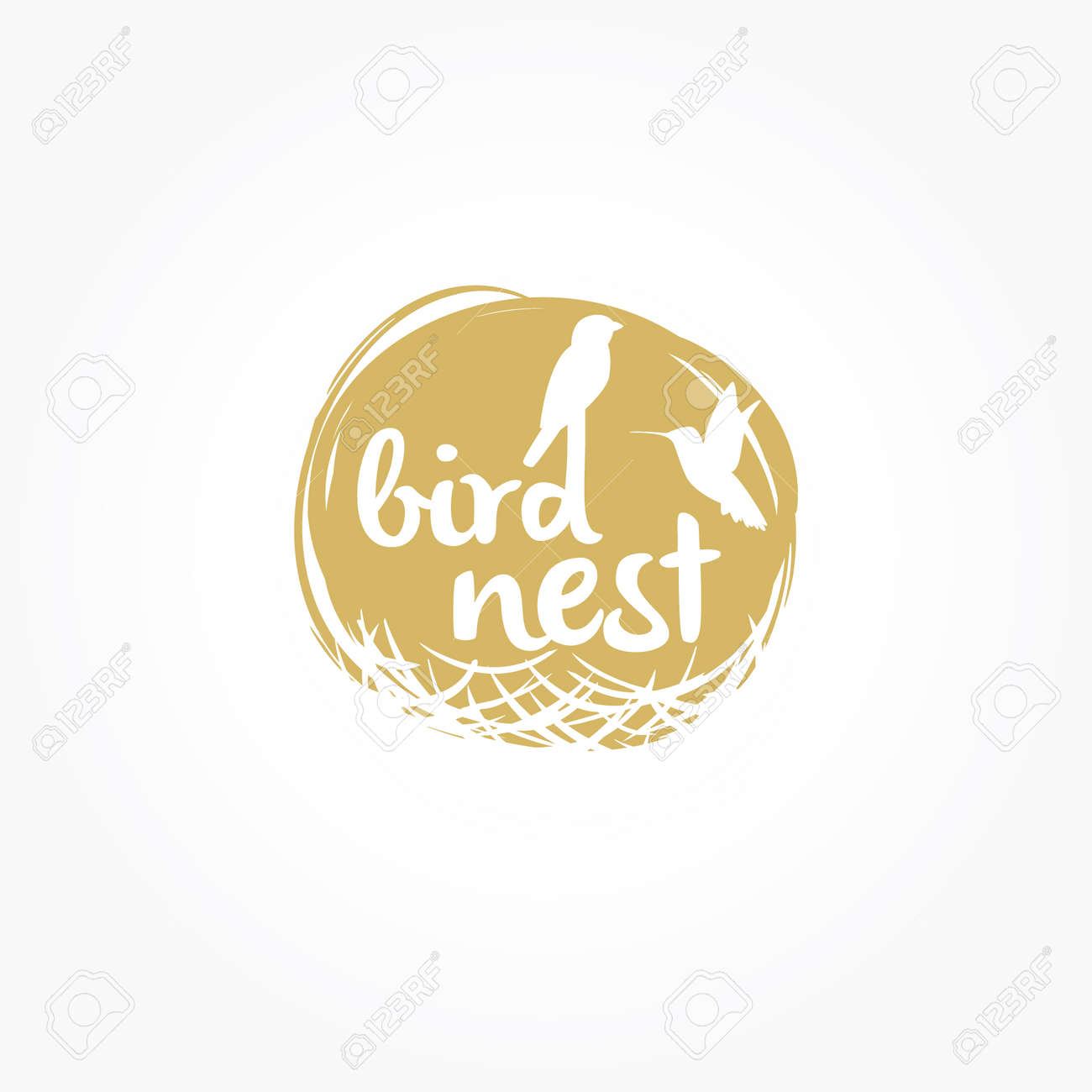 bird nest logo design